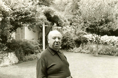 Alfred Hitchcock at his Scotts Valley home